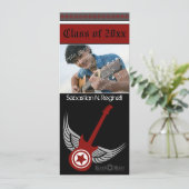 Kom op! Aankondiging Afstuderen heupen (rood) (Staand voorkant)