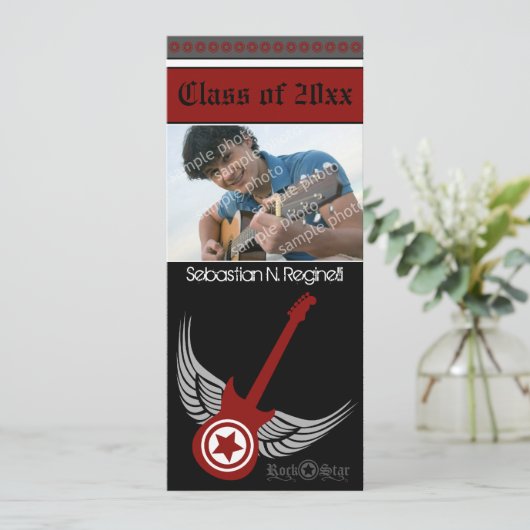 Kom op! Aankondiging Afstuderen heupen (rood) (Staand voorkant)