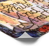 Kom op de onderkant van dit stroombed zitten poster (Hoek)