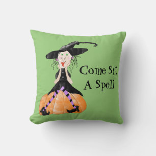 Kom op een spelletje heks Halloween Pillow Kussen