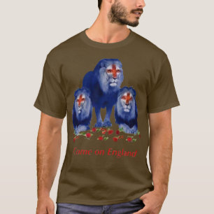 Kom op Engeland 3 leeuwen T-shirt