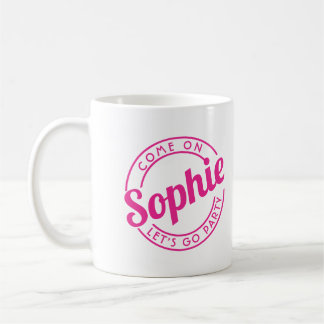 Kom op laten we gaan feest meisje roze hoge hak gl koffiemok