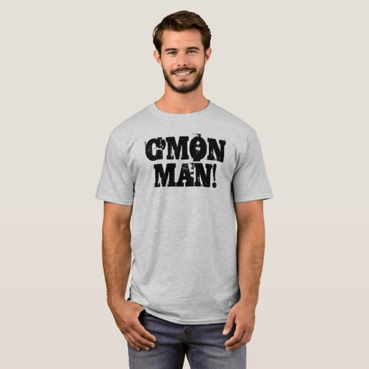 Kom op, Man.  Grunge Black T-shirt (Voorkant volledig)