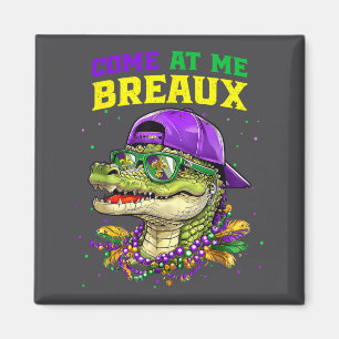 Kom Op Me Breaux Alligator Grappige Mardi Gras Car Magneet