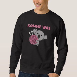 Kom op, wat een wol-nit koala met wol doet kletsen trui