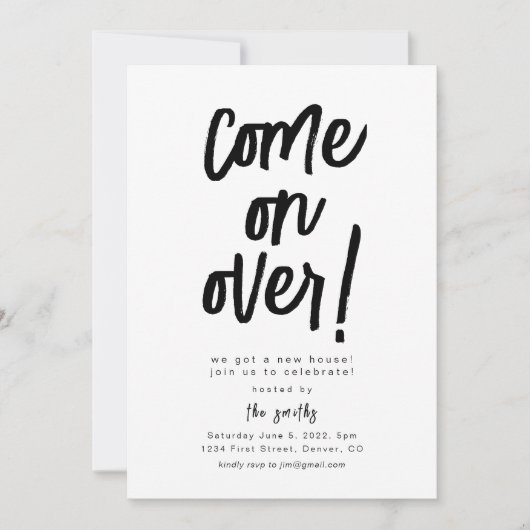 Kom over Housewarming Party Kaart (Voorkant)