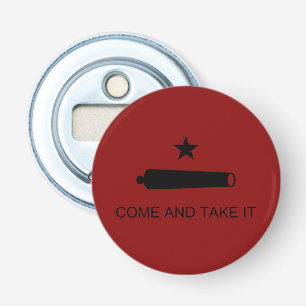 Kom & Pak het! Texas State slagvlag Button Flesopener