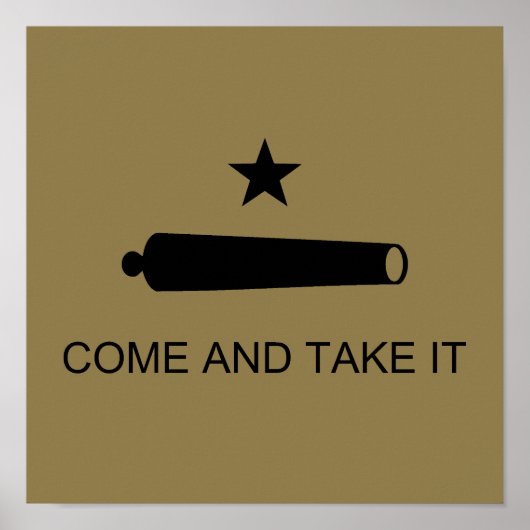 Kom & Pak het! Texas State slagvlag Poster (Voorkant)