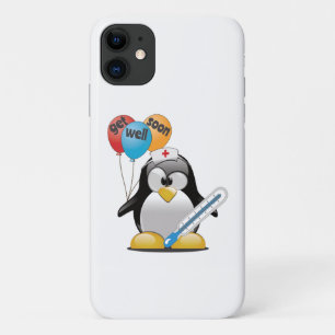 Kom snel goed. Penguin Nurse. iPhone 11 Hoesje