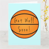 Kom snel goed van Basketbal Team Large Kaart (Gele Bloem)