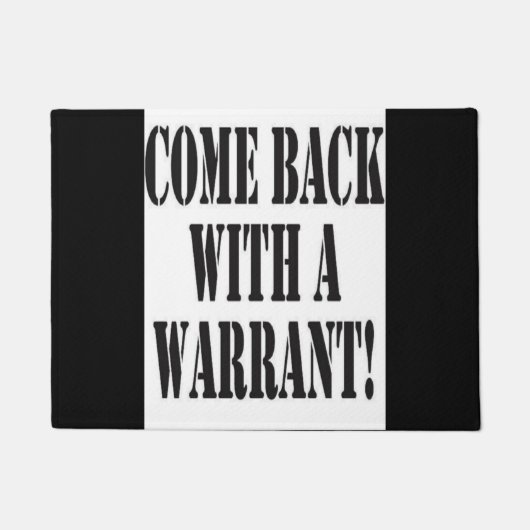 Kom terug met een bevel. deurmat (Voorkant)