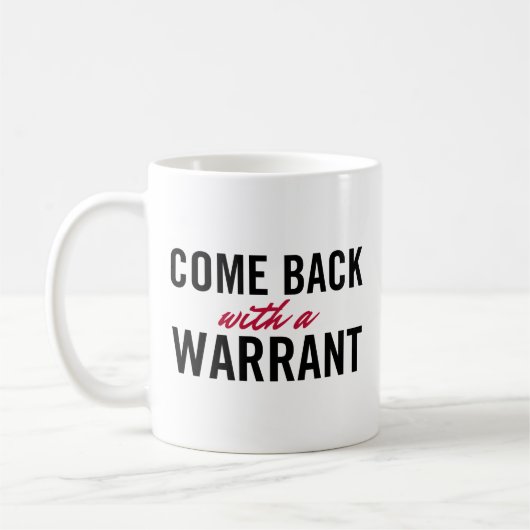 Kom terug met een bevel koffiemok (Links)