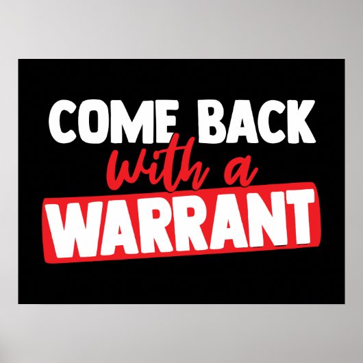 Kom terug met een bevel poster (Voorkant)