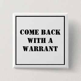 Kom terug met een bevel vierkante button 5,1 cm