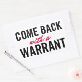 Kom terug met een bevelschrift Sticker (Envelop)