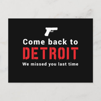 Kom terug naar Detroit, we hebben je de laatste ke Briefkaart