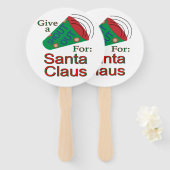 Kom uit voor de kerstman handwaaier (Voorkant en achterkant)