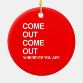 KOM UIT WAAR JE OOK BENT. KERAMISCH ORNAMENT (Achterkant)