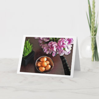 Kom van eieren. Momentopname 6 Feestdagen Kaart