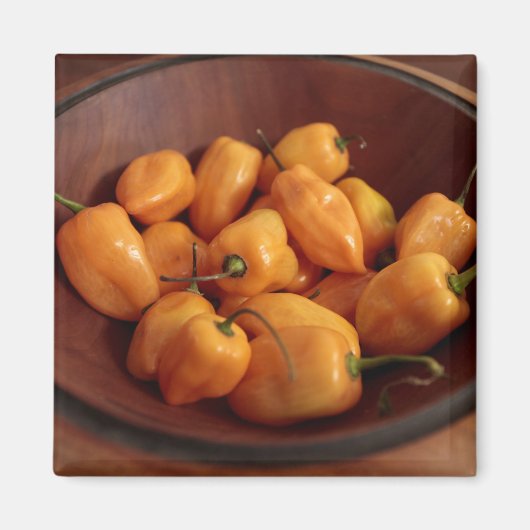 Kom van habanero paprika's, Traditioneel eten Magneet (Voorkant)