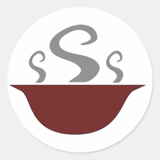kom van stoom soep Stickers (Voorkant)