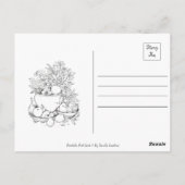 Kom van Vruchten Planten Schilderbaar Briefkaart (Achterkant)