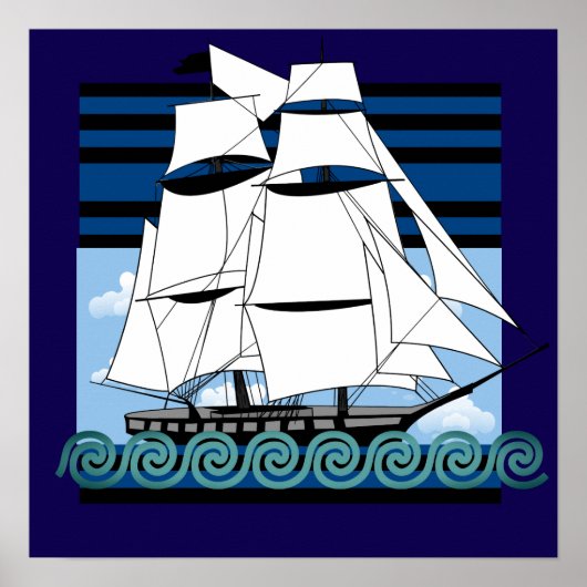 Kom varen weg strand inrichting poster (Voorkant)