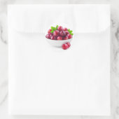 Kom veenbessen ronde sticker (Tas)