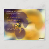 Kom voor als goud briefkaart (Achterkant)