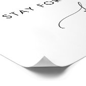 Kom voor Liefde Verblijf voor Voedsel Hart Trouwbo Poster (Hoek)