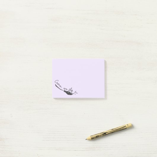 Kom, we vliegen. post-it® notes (Op bureau)