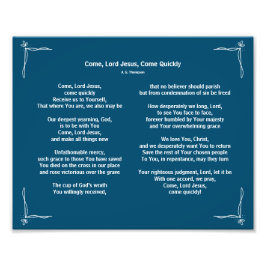 Komaan Lord Jesus Poem Foto Afdruk