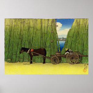 Komagata Embanking door Hasui Kawase Japanse kunst Poster