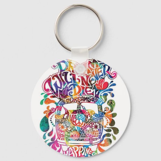 Kombi hippie sleutelhanger (Voorkant)