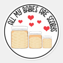 KombuchaScoby-CustomStickers Ronde Sticker