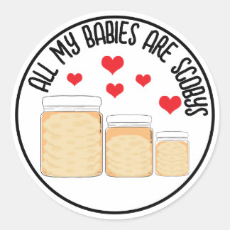 KombuchaScoby-CustomStickers Ronde Sticker