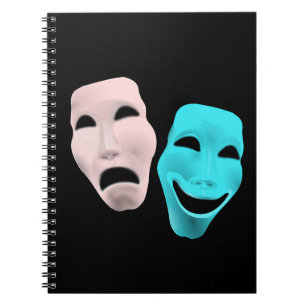 komedie-157719 maskeert de het theatertragedie van notitieboek