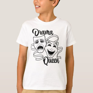 Komedie en tragedie theater maskeert drama Queen B T-shirt