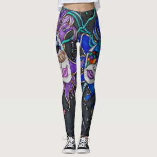 Komedie/Tragedie Jester Mask Leggings