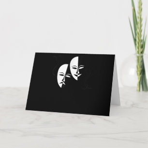 Komedie Tragedie Maskers Acteur Cadeau Kaart