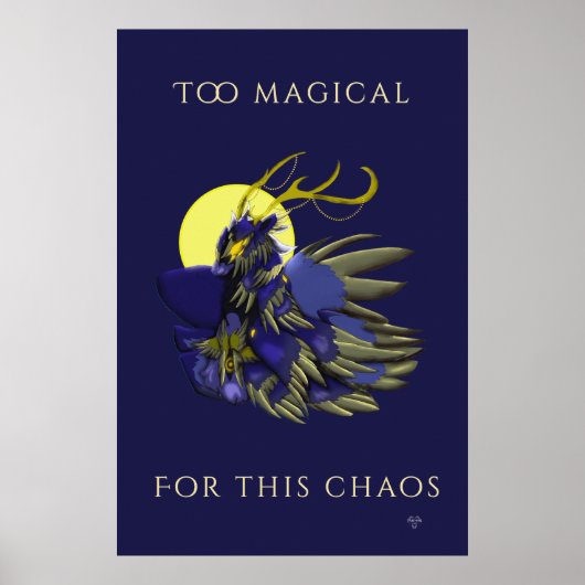 Komeet Dark Fantasy Rendier Poster (Voorkant)