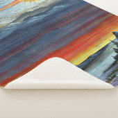 komeet schilderij print sherpa deken (3/4)