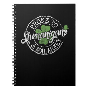 Komen voor Shenanigans & Malarkey Fun Clovers St. Notitieboek