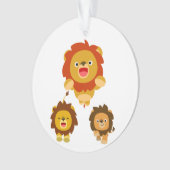 'Komend!' 3 Cute Cartoon Lons Acrylisch Ornament (voorkant)