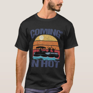 Komend Heet Vintage Grappige Ponton Kapitein Boot  T-shirt