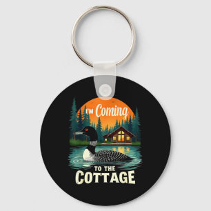 Komend naar de cottage loon lake hut natuur citaat sleutelhanger