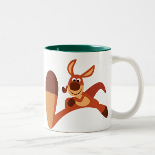 "Komende!!" Cute Cartoon Kangaroo Mok