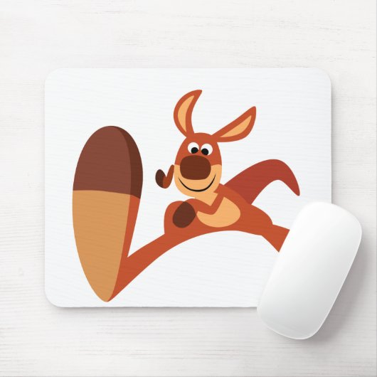 "Komende!" Cute Cartoon Kangaroo Mousepad Muismat (Met muis)