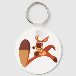 "Komende!" Cute Cartoon Kangaroo Sleutelhanger