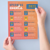 Komende Kalender van het Brochure van het Programm (Hand)